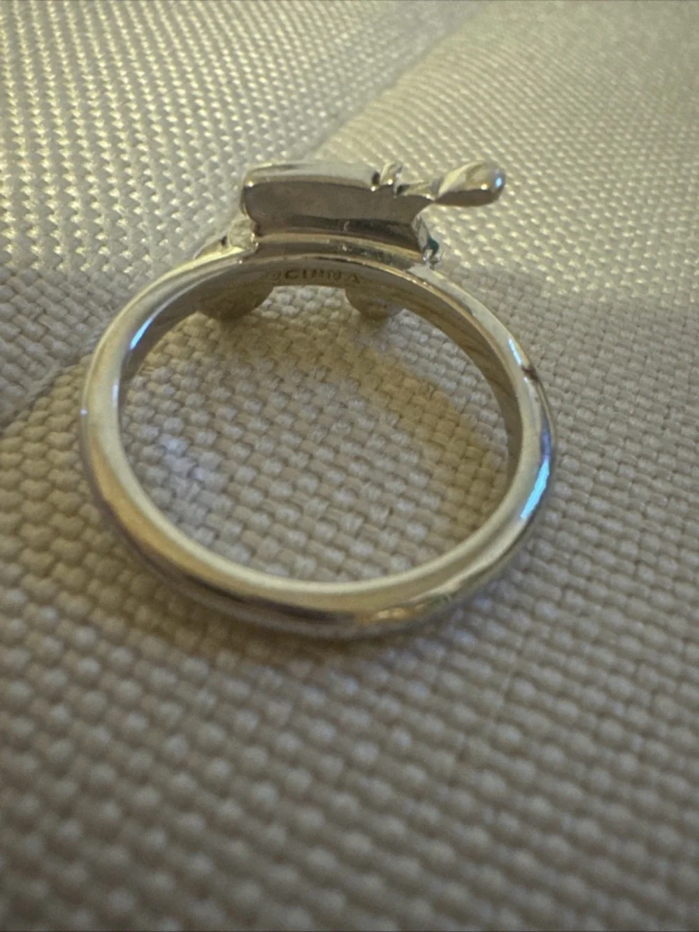 COACH Vintage Silver Tone Carriage/Chariot Ring - Picture 6 of 6